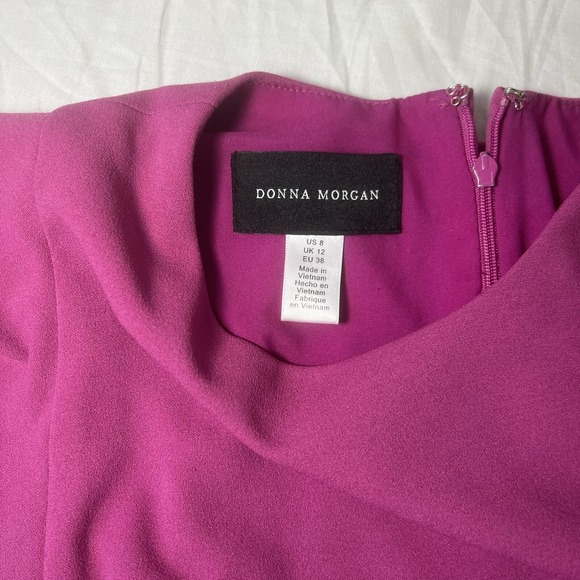 Donna Morgan Raspberry‎ Pink Ruffle Shift Dress 8 - Picture 10 of 10